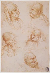 Five Studies of Grotesque Faces